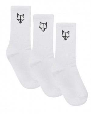 Naked Wolfe 3 Pack Womens Egyptian Cotton Socks Women's Socks White Singapore | R4X-7935