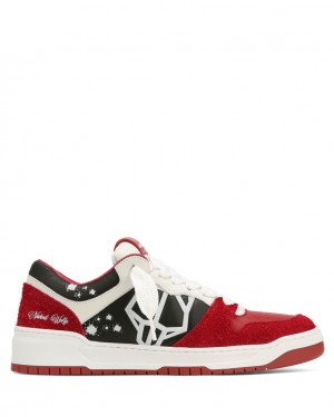 Naked Wolfe CM-00 Combo Men's Sneakers Black / White / Red Singapore | I8U-6637