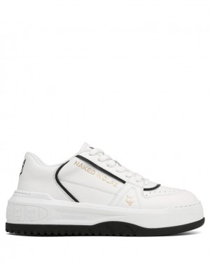 Naked Wolfe Cara Women's Sneakers White Singapore | E6M-1196