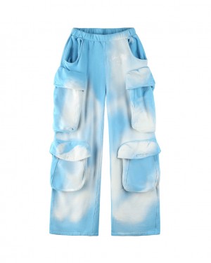 Naked Wolfe Cargo Sweatpants Men's Pants Blue Singapore | O0A-0993