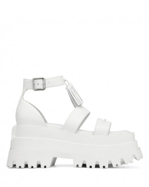 Naked Wolfe Dare Women's Sandals White Singapore | P9G-3151