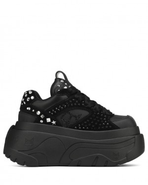 Naked Wolfe Fantasy Diamonds Women's Sneakers Black Singapore | B0C-7306