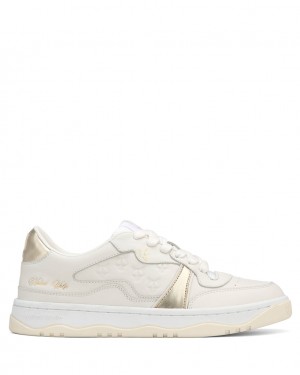 Naked Wolfe Flight Genysis Women's Sneakers White / Gold Singapore | B9H-5471