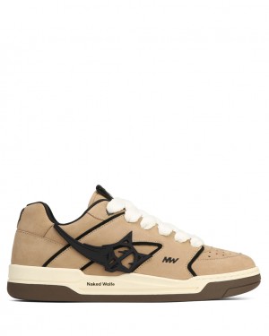 Naked Wolfe Horizon Men's Sneakers Brown Singapore | E1D-9554