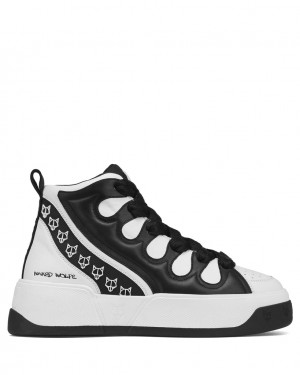 Naked Wolfe King Men's Sneakers Black / White Singapore | G3O-6571