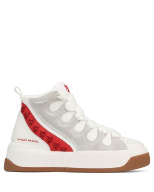 Naked Wolfe King Men's Sneakers White / Red Singapore | B4M-5865