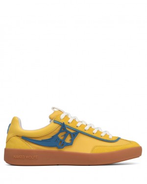 Naked Wolfe Palm Men's Sneakers Yellow Singapore | H9V-3021