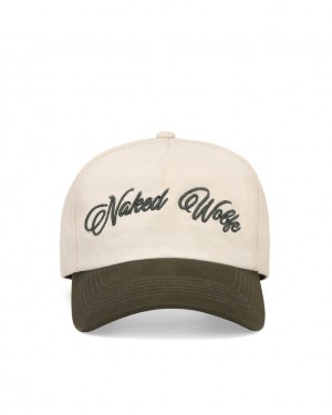 Naked Wolfe Signature Unconstructed Cap Men's Hats Beige Singapore | O6L-8438