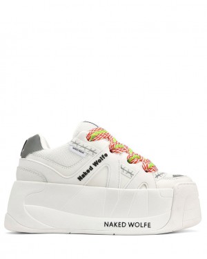 Naked Wolfe Slider Women's Sneakers White Singapore | T4C-2269