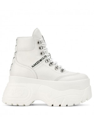 Naked Wolfe Spike Women's Boots White Singapore | H1U-5498