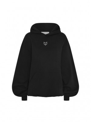 Naked Wolfe Viola Oversized Hoodie Women's Hoodie Black Singapore | S9I-0704