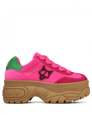 Naked Wolfe Warrior Women's Sneakers Pink Singapore | X7R-7549