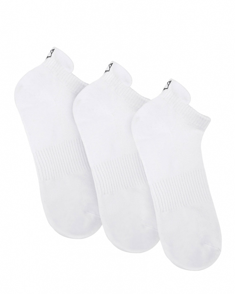 Naked Wolfe 3 Pack Mens Egyptian Cotton Ankle Socks Men\'s Socks White Singapore | V8B-3834