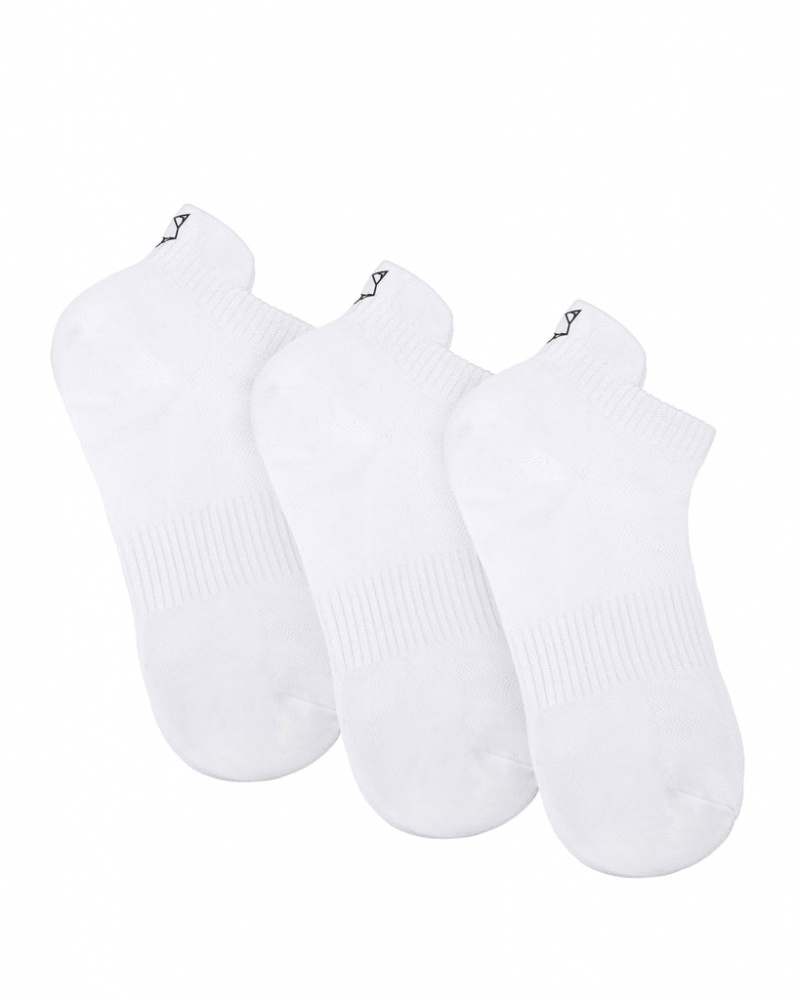 Naked Wolfe 3 Pack Womens Egyptian Cotton Ankle Socks Women\'s Socks White Singapore | D5V-3593