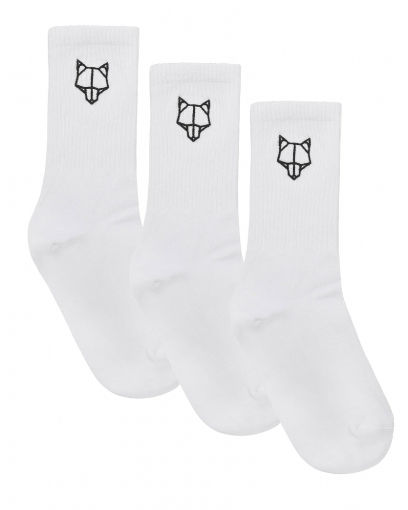 Naked Wolfe 3 Pack Womens Egyptian Cotton Socks Women\'s Socks White Singapore | R4X-7935