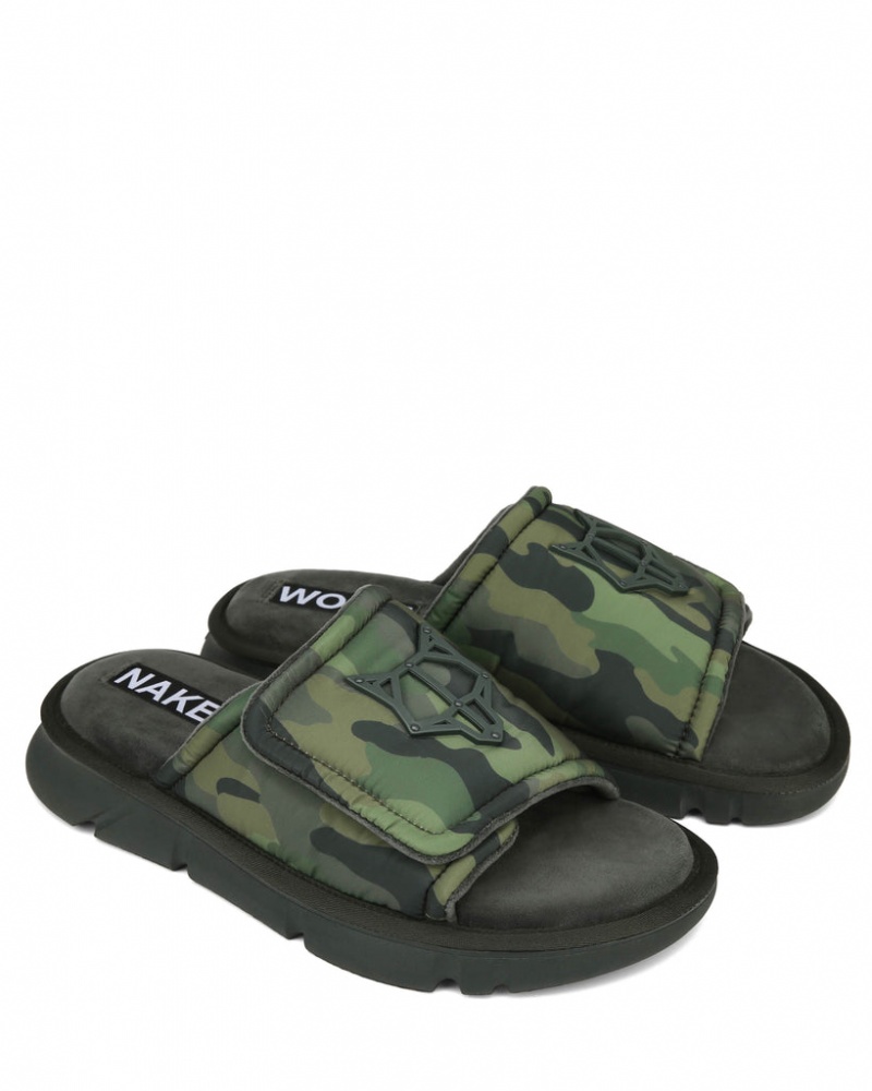 Naked Wolfe Alaska Men's Slides Camo Singapore | Q2I-3853