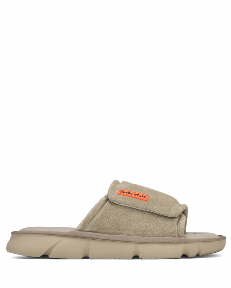 Naked Wolfe Alaska Men\'s Slides Grey Singapore | R1M-0041