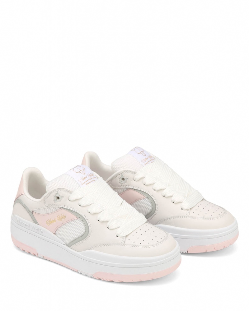 Naked Wolfe Ambition Women's Sneakers White / Pink Singapore | X8O-1391