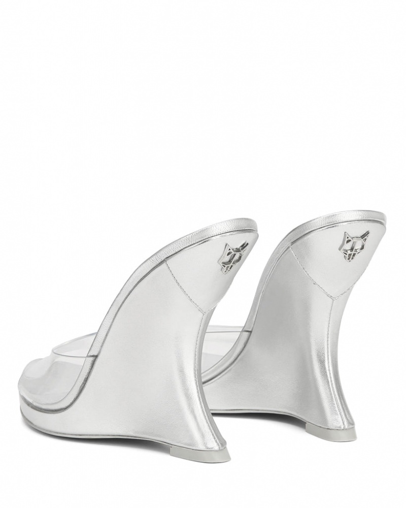 Naked Wolfe Anaconda Women's Heels Silver Singapore | X9Z-9369