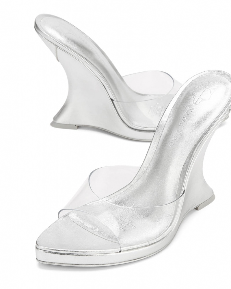 Naked Wolfe Anaconda Women's Heels Silver Singapore | X9Z-9369