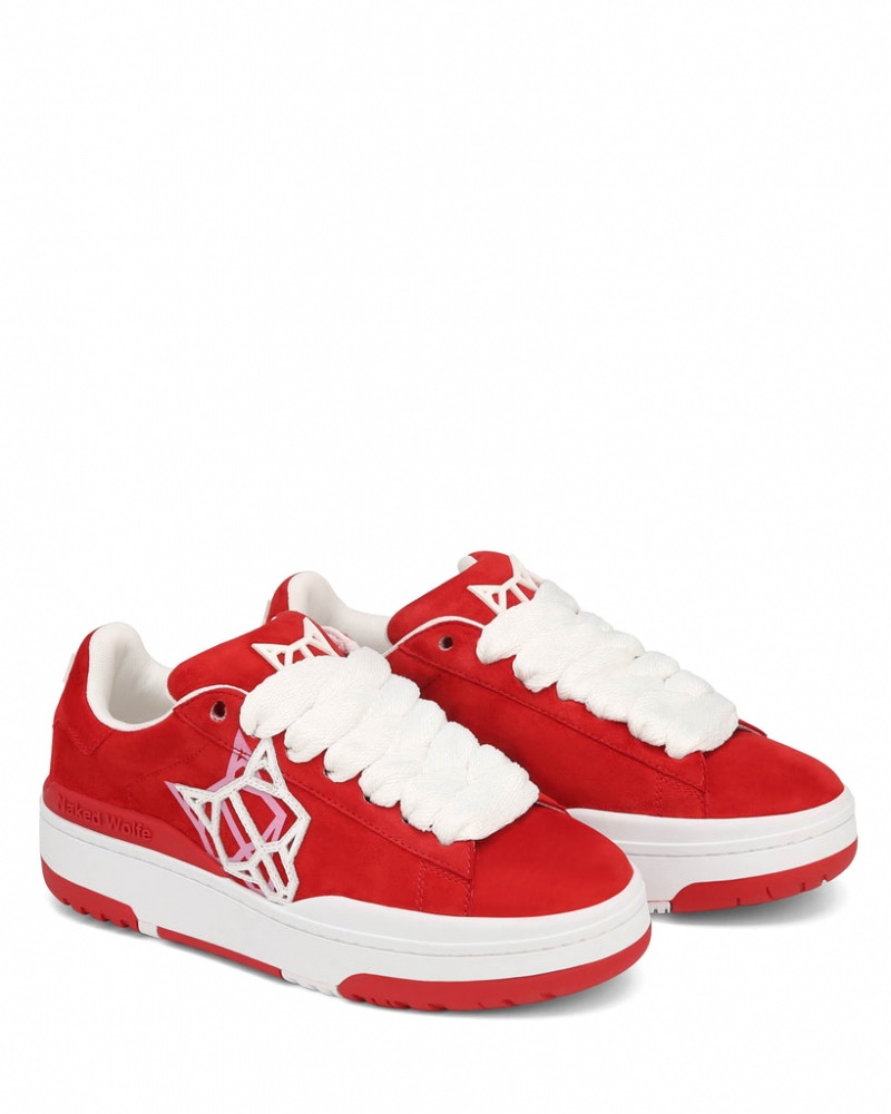 Naked Wolfe Archive Women's Sneakers Red Singapore | L1I-1451