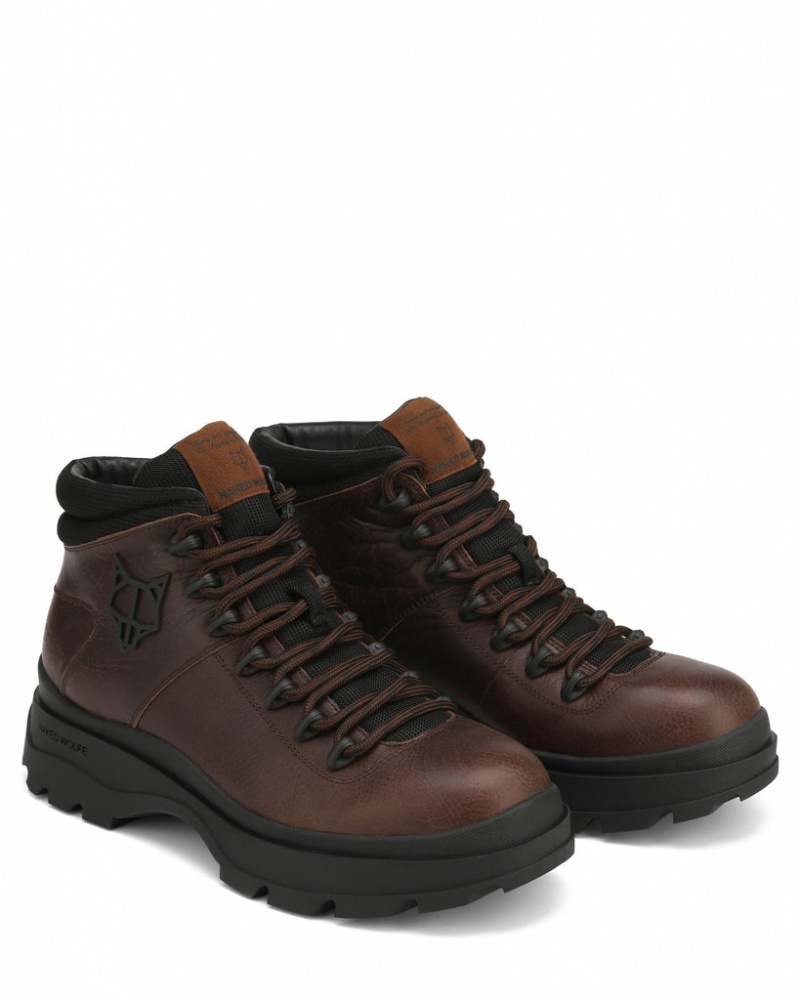 Naked Wolfe Aspire Men's Boots Brown Singapore | E7G-0922