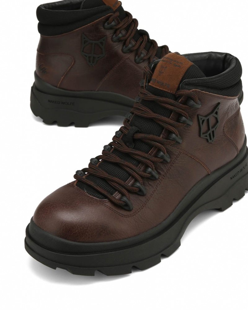 Naked Wolfe Aspire Men's Boots Brown Singapore | E7G-0922