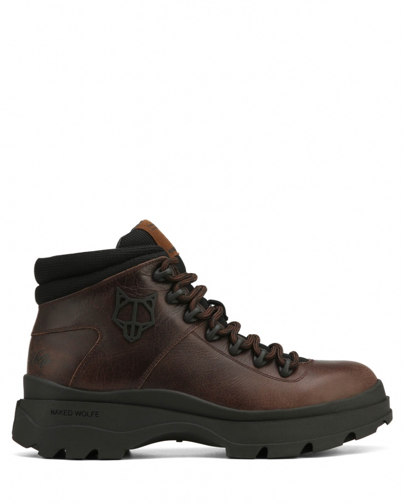 Naked Wolfe Aspire Men\'s Boots Brown Singapore | E7G-0922