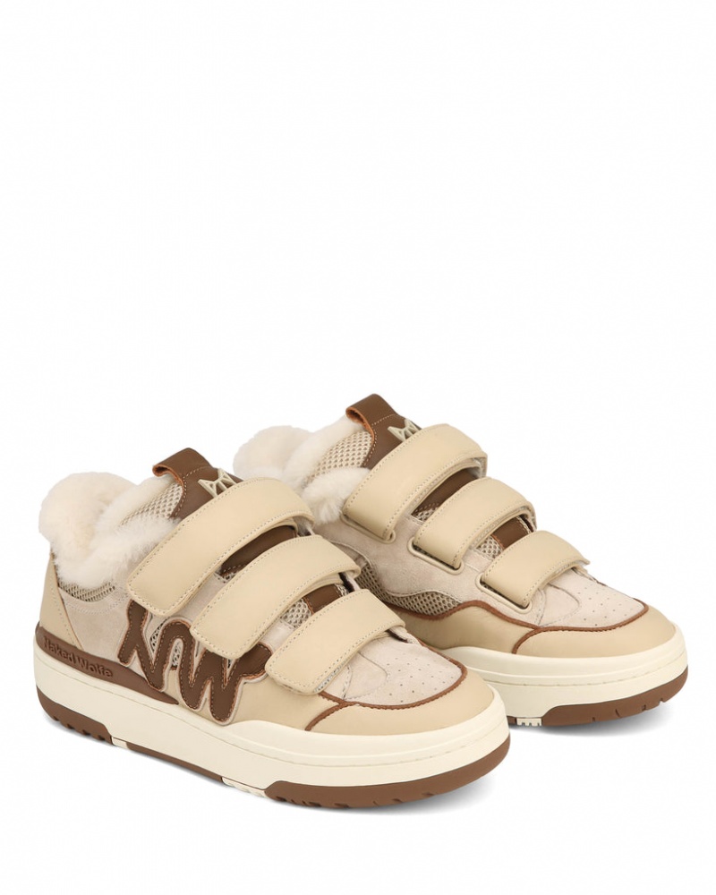 Naked Wolfe Atlanta Women's Sneakers White / Brown Singapore | L2B-7500