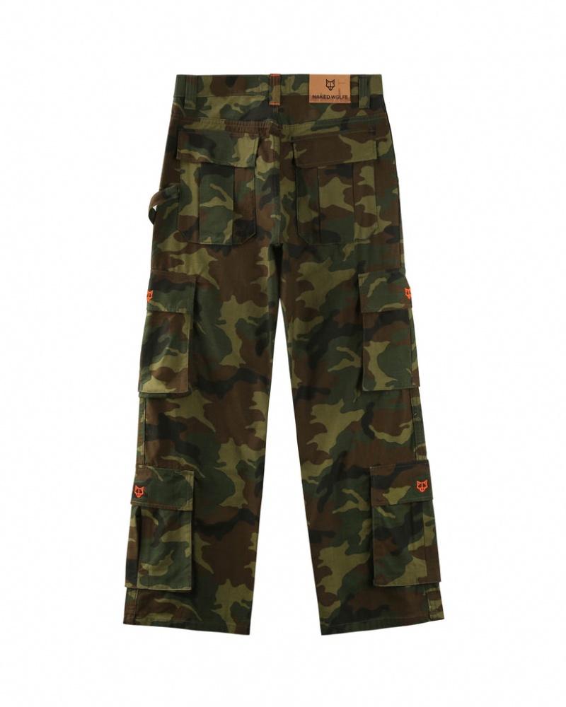 Naked Wolfe Baggy Pocket Cargo Pants Men's Pants Camo Singapore | X8C-3732