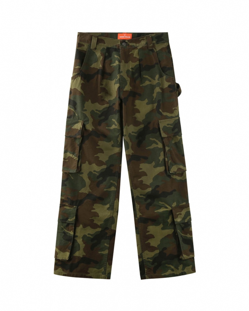 Naked Wolfe Baggy Pocket Cargo Pants Men\'s Pants Camo Singapore | X8C-3732