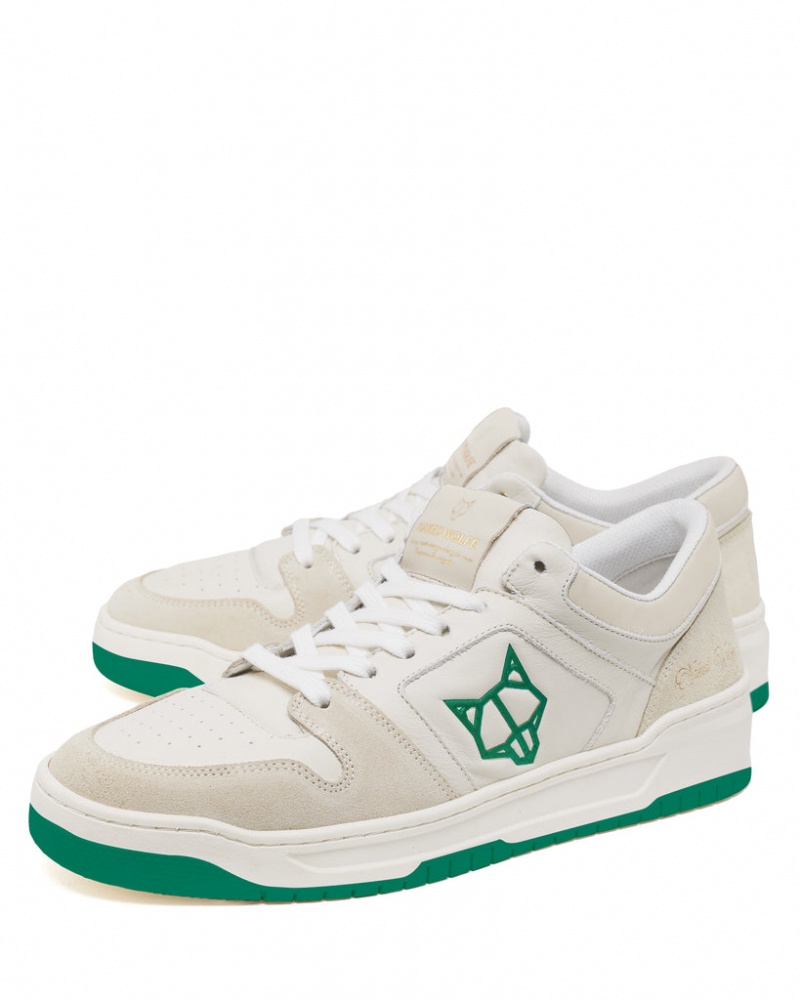 Naked Wolfe CM-01 Combo Men's Sneakers White / Green Singapore | X8F-1171