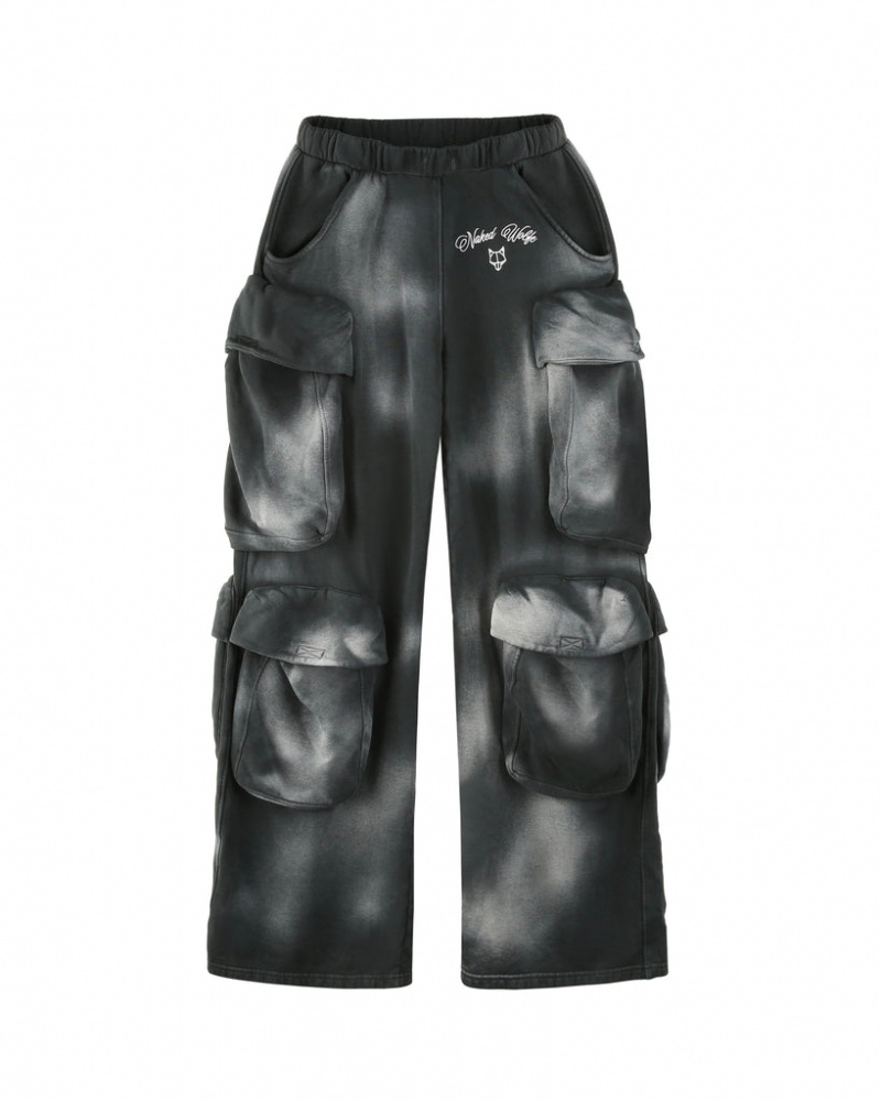 Naked Wolfe Cargo Sweatpants Men\'s Pants Black Singapore | M3F-9560