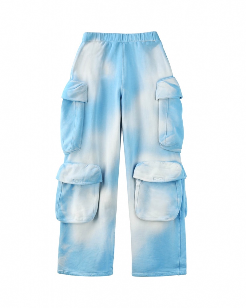 Naked Wolfe Cargo Sweatpants Men's Pants Blue Singapore | O0A-0993