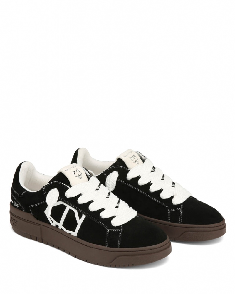 Naked Wolfe Chrome Men's Sneakers Black / Dark Beige Singapore | N5S-0170