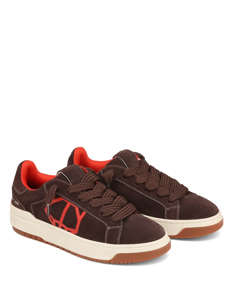 Naked Wolfe Chrome Men's Sneakers Brown Singapore | V0N-5137