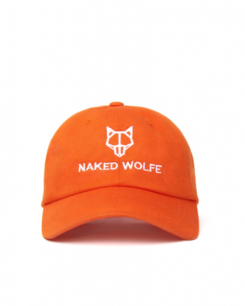 Naked Wolfe Classic Wolfe Cap Men\'s Hats Orange Singapore | N7R-1857