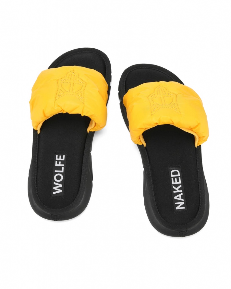 Naked Wolfe Coasting Men's Slides Yellow Singapore | X5D-8096