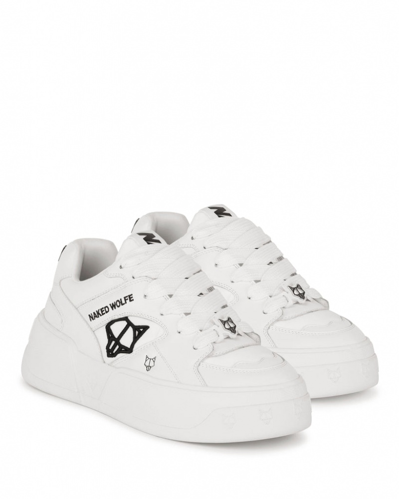 Naked Wolfe Crash Cow Women's Sneakers White Singapore | R6V-0902