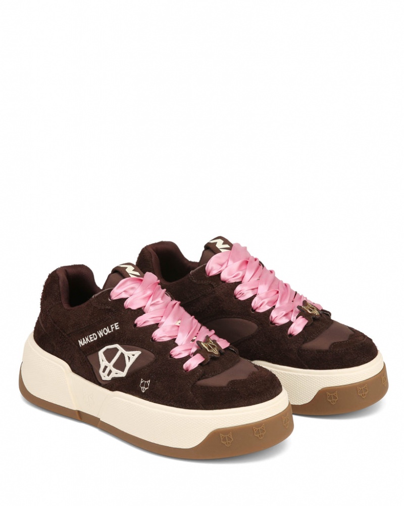 Naked Wolfe Crash Women's Sneakers Brown Singapore | C1W-4321