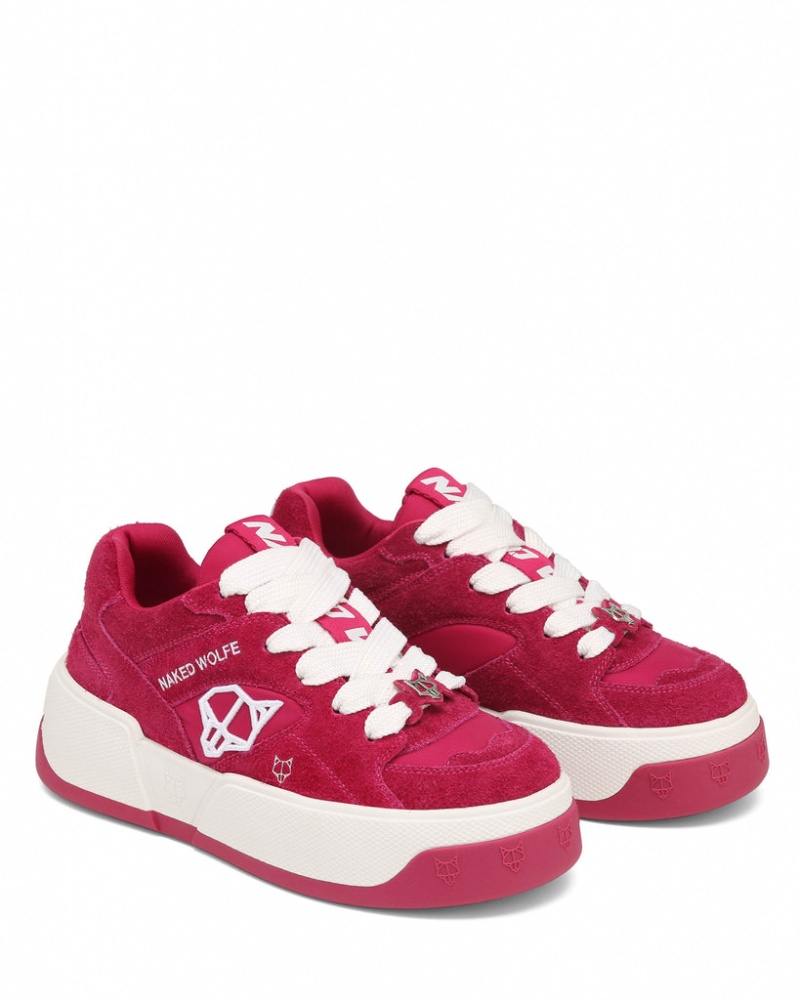 Naked Wolfe Crash Women's Sneakers Burgundy Singapore | U2V-9169