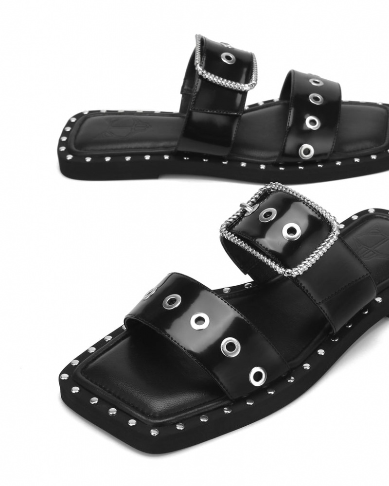 Naked Wolfe Daisy Box Women's Sandals Black Singapore | U8G-8758