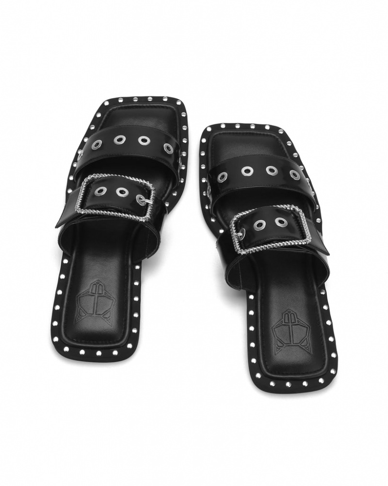 Naked Wolfe Daisy Box Women's Sandals Black Singapore | U8G-8758