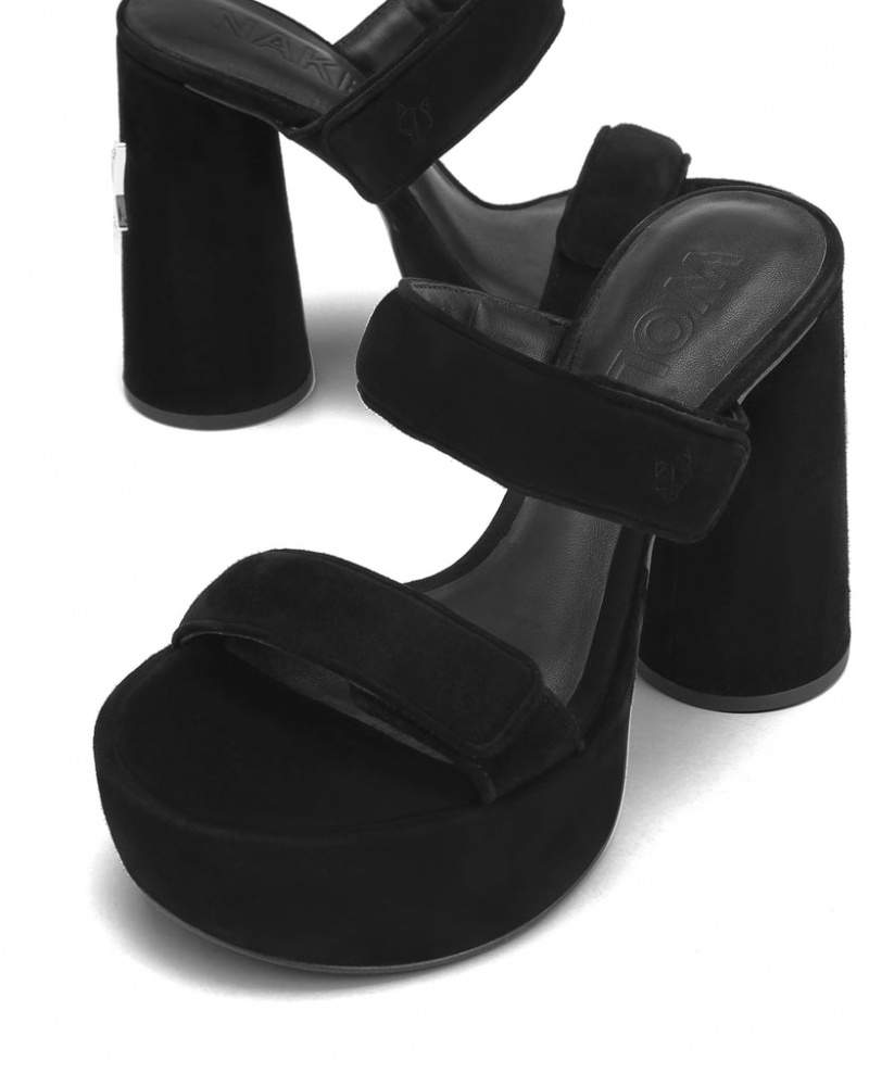 Naked Wolfe Diamond Women's Heels Black Singapore | Q2X-5448