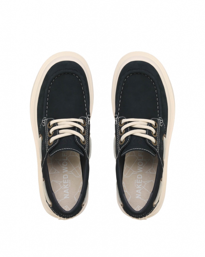 Naked Wolfe Dock Men's Loafers Navy Singapore | T2A-3692