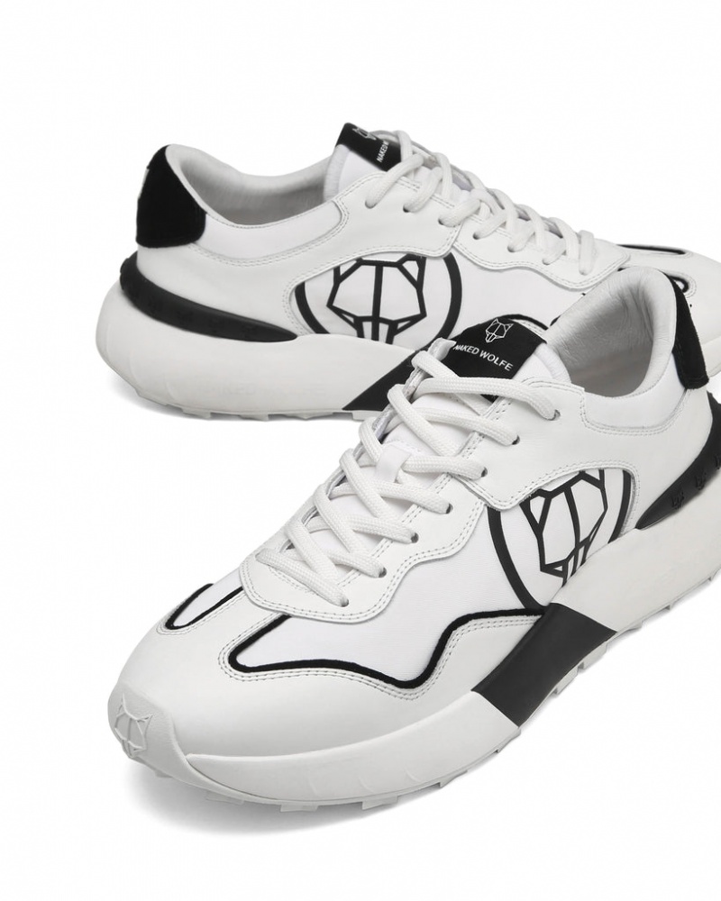 Naked Wolfe Drought Men's Sneakers White / Black Singapore | P0N-4271