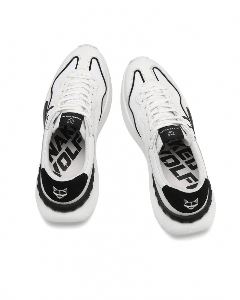 Naked Wolfe Drought Men's Sneakers White / Black Singapore | P0N-4271