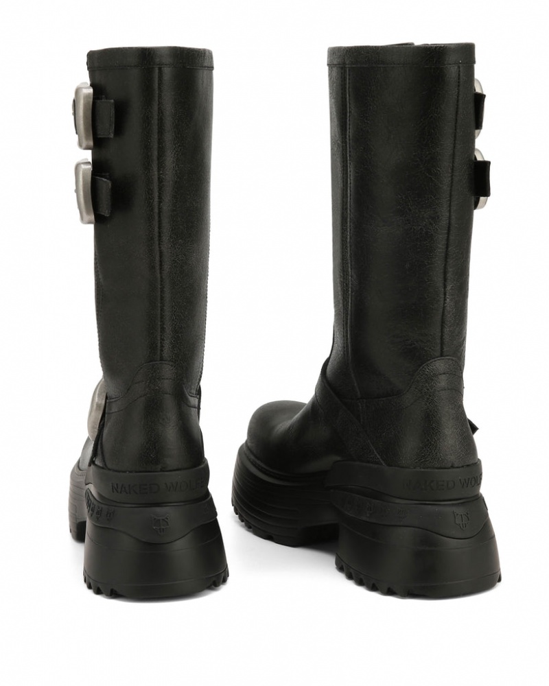 Naked Wolfe Earth Stone Women's Boots Black Singapore | T2S-8921