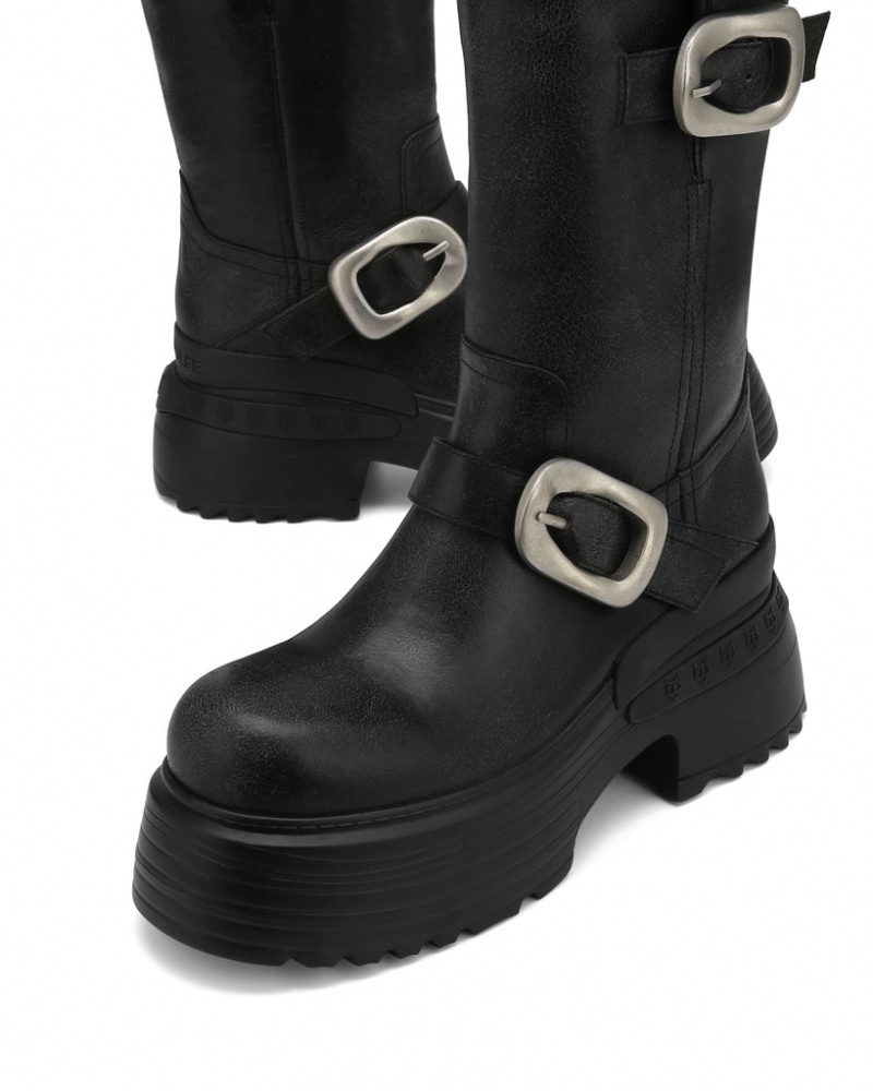 Naked Wolfe Earth Stone Women's Boots Black Singapore | T2S-8921