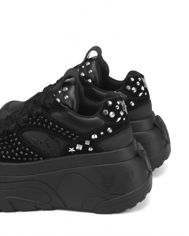 Naked Wolfe Fantasy Diamonds Women's Sneakers Black Singapore | B0C-7306